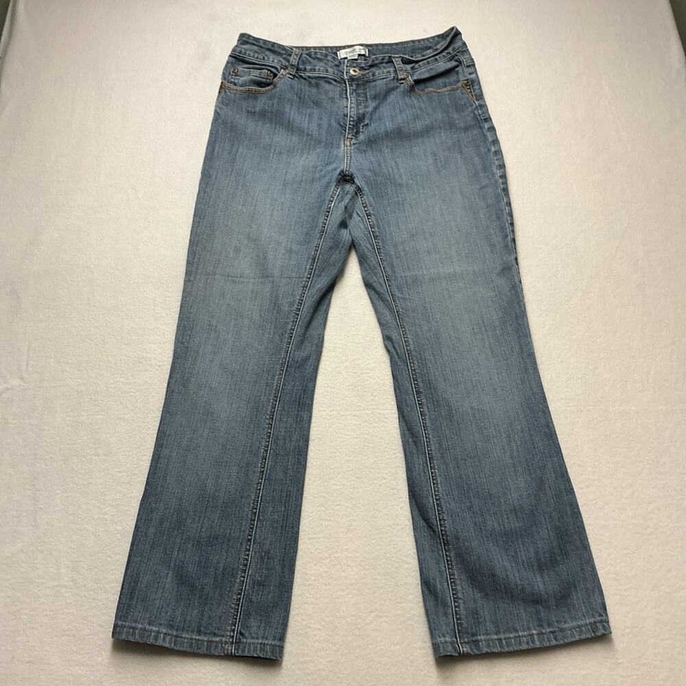 Coldwater Creek Womens Blue Denim Straight Leg 5 Pocket Style Jeans Sz 14, 4134